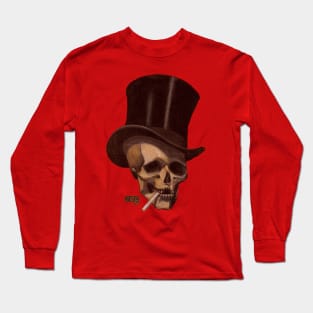 M.C. Escher - Skull With A Cigarette Long Sleeve T-Shirt